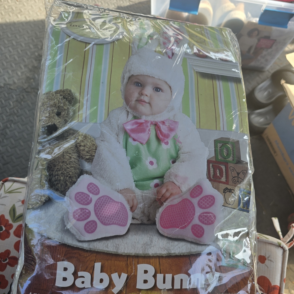 Baby Bunny Costume with Pink Accents